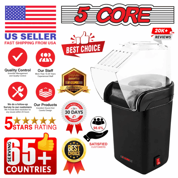 Home Popcorn Machine Healthy Hot Air Oil-Free Popcorn - Image 10